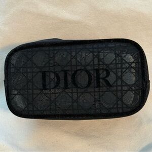 Dior Black Mesh Cosmetic Pouch